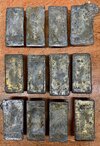Lead ingots wioth yellow tint on TOP surface - 1.jpeg