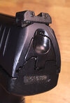 IMG_6916Walther PPQ M2  Rear Sight Plastic White Inserts Removed Replaced 2-56 Set Screws Modi...JPG