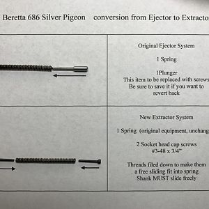 convert Beretta 686 to extractor