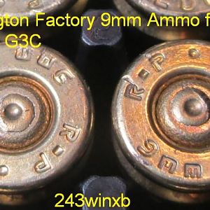 Remington Factory "Range" 115 fmj fired in Taurus G3C