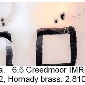 6.5 Creedmoor Reduced load. IMR 4198 -   9 power scope on Savage Axis, 100 yards