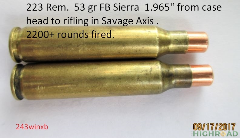 223 Rem. Finding the   distance from case head to rifling