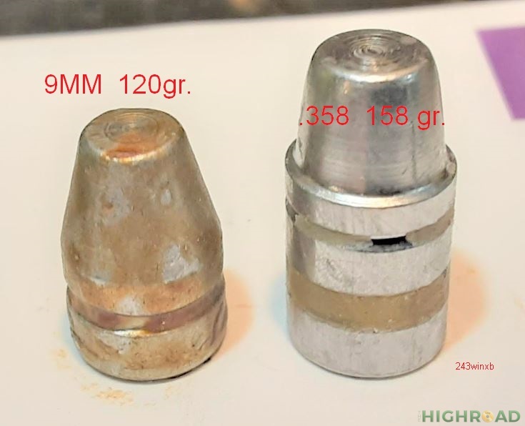 9mm/120gr  VS  358/158gr.